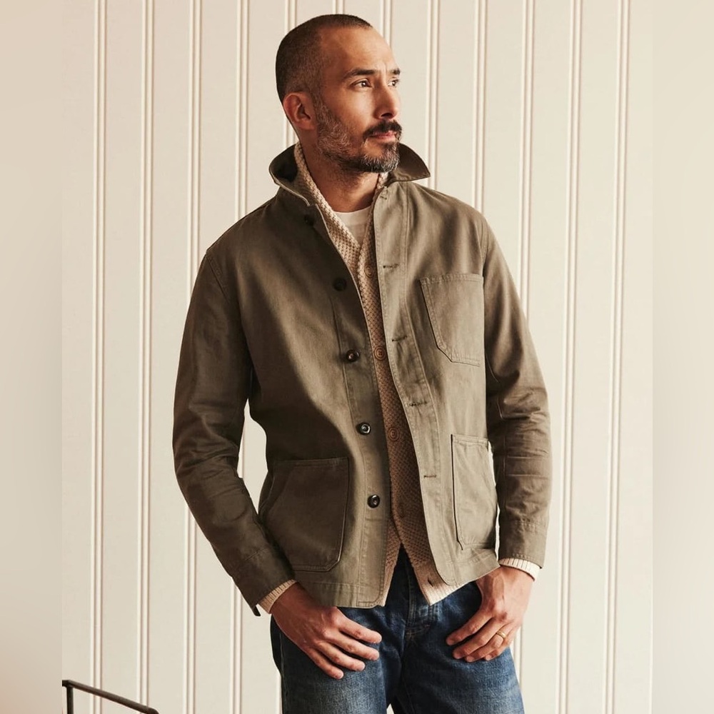 Taylor Stitch Ojai Jacket Smoked Olive Foundation Twill